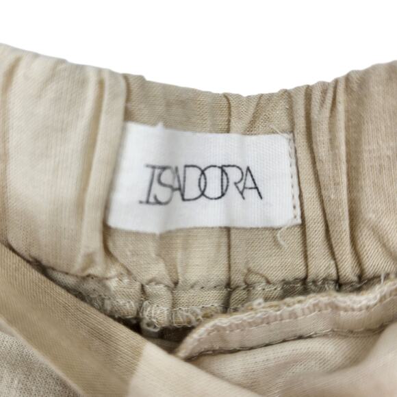 ISADORA Wide-Leg Pants – Linen Blend – Size Large - Plaid Preppy Beach - Picture 4 of 5